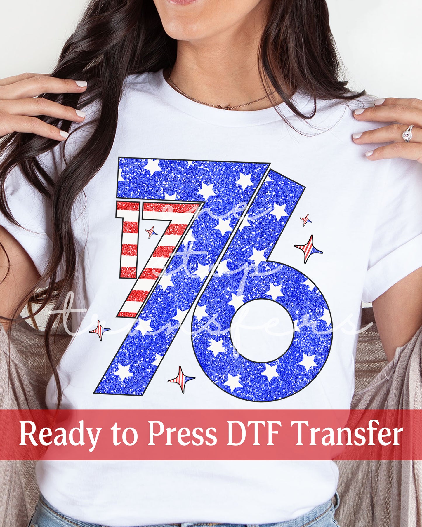 Faux Glitter 1776 - Ready to Press DTF Transfers