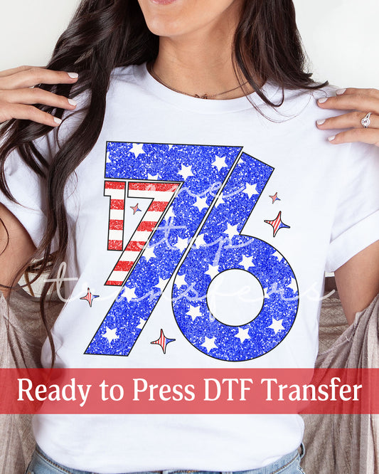 Faux Glitter 1776 - Ready to Press DTF Transfers