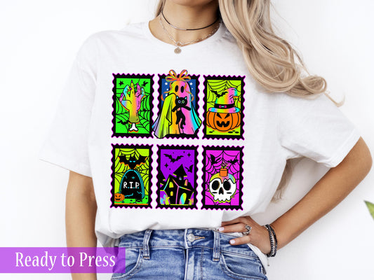 Neon Halloween Scallop Frames - Ready to Press DTF Transfers