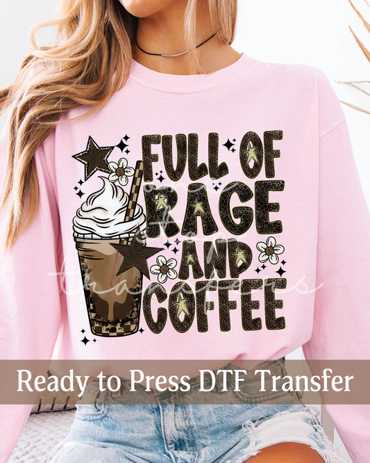 Cheetah Full Of Rage and Coffee - Ready to Press DTF Transfers