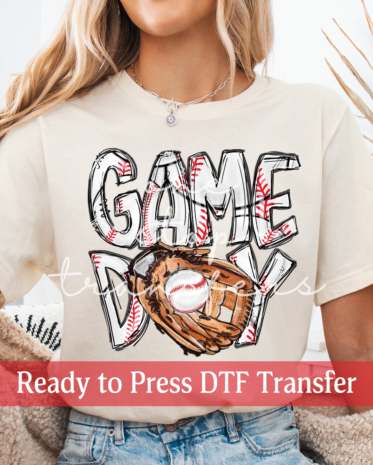 Baseball Game Day Glove - Ready to Press DTF Transfers