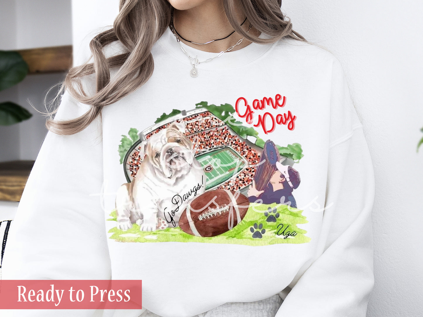 Preppy Go Dawgs Game Day Stadium - Ready to Press DTF Transfers