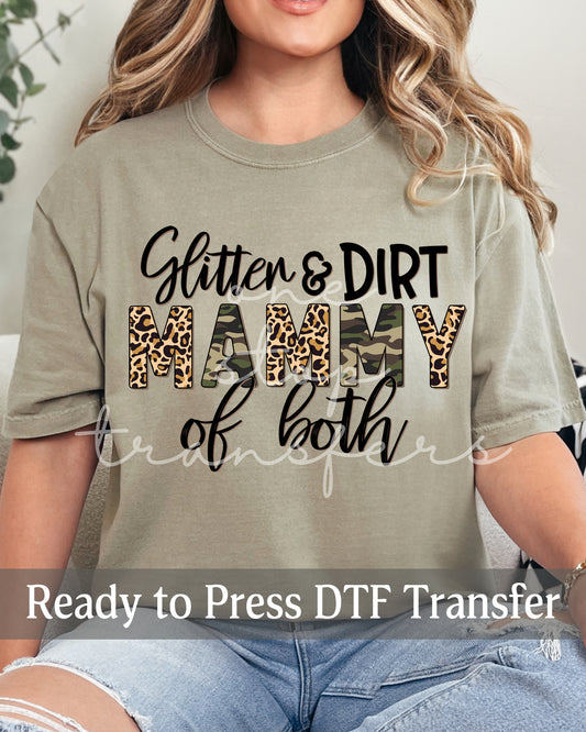 Camo and Leopard Glitter and Mammy of Both - Ready to Press DTF Transfers
