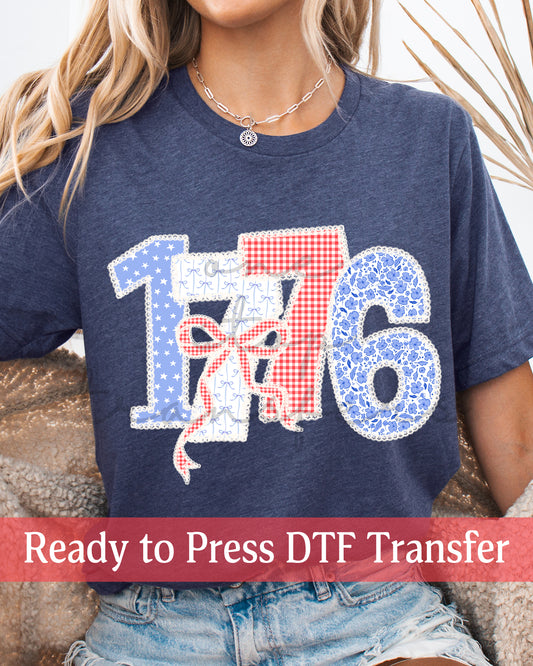 Shabby Chic Lace Coquette 1776 4th of July - Ready to Press DTF Transfers