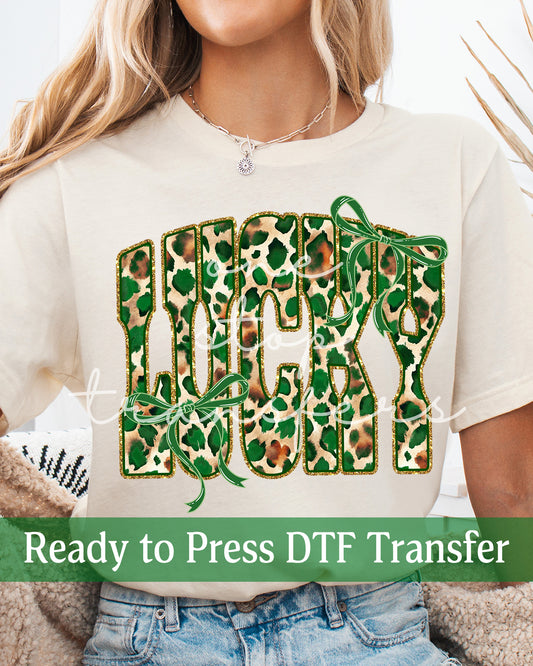 Coquette Leopard LUCKY - Ready to Press DTF Transfers
