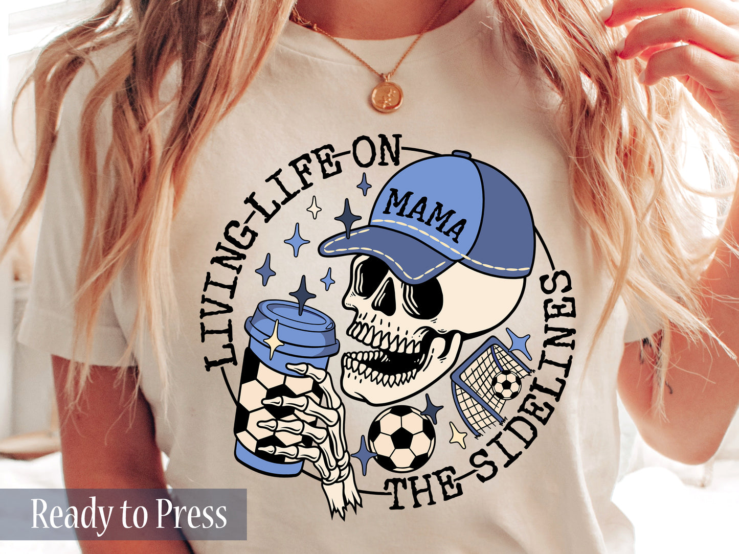 Living Life on the Sidelines Soccer Mama - Choose Color - Ready to Press DTF Transfers