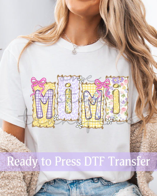 Spring Floral Gold Frames MIMI - Ready to Press DTF Transfers