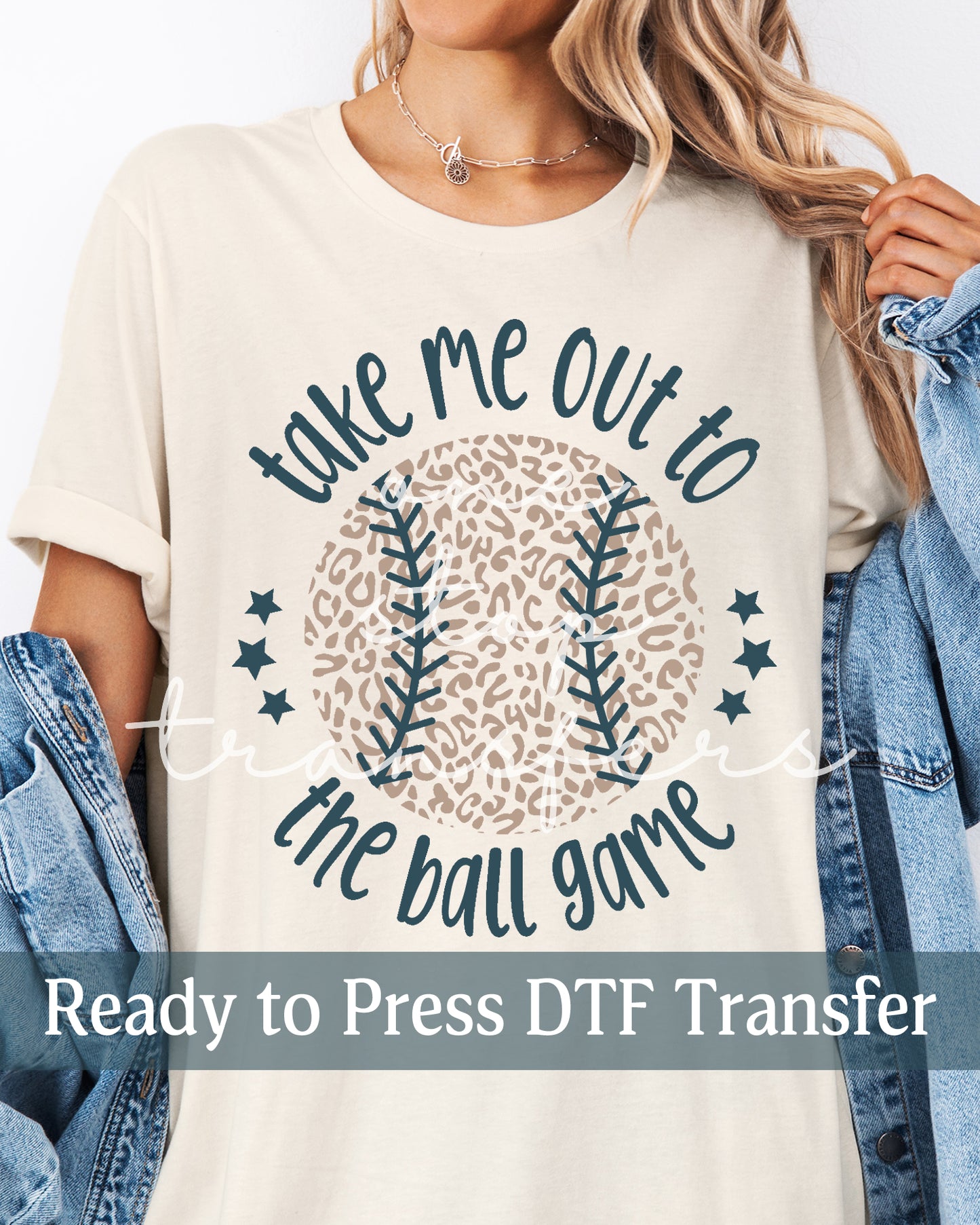 Muted Leopard Take Me Out To The Ball Game - Ready to Press DTF Transfers