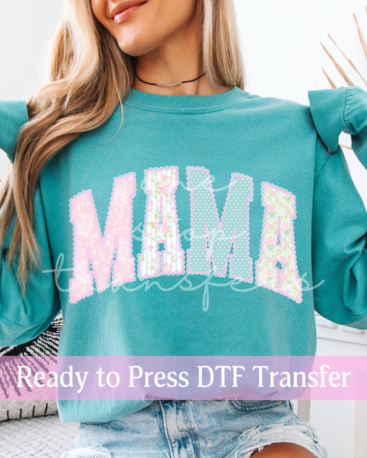 Shabby Chic Pastel Floral MAMA - Ready to Press DTF Transfers
