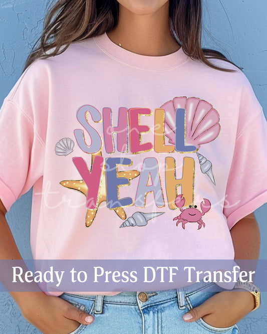 Pastel Beach Shell Yeah - Ready to Press DTF Transfers