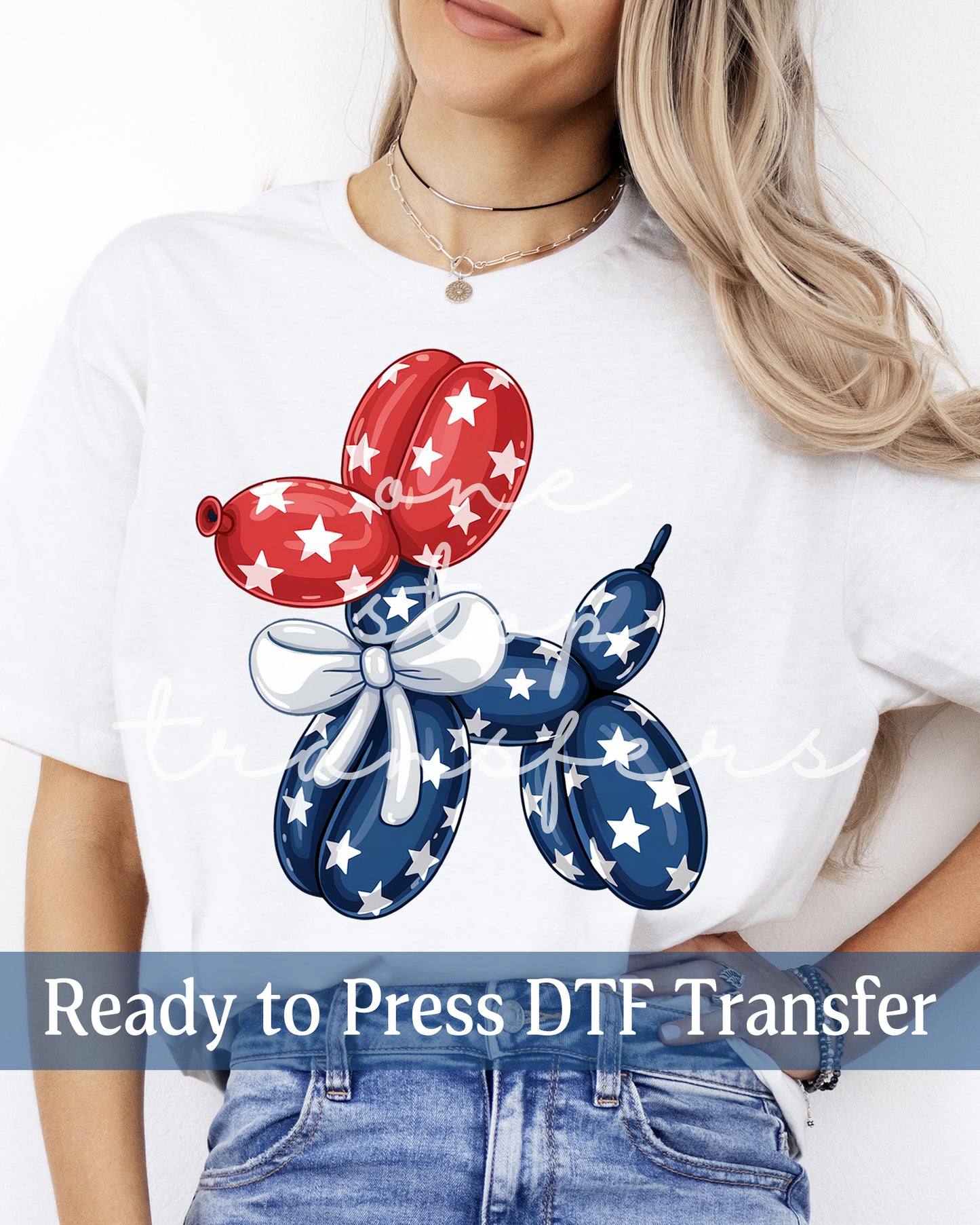 Patriotic Balloon Dog - Ready to Press DTF Transfers