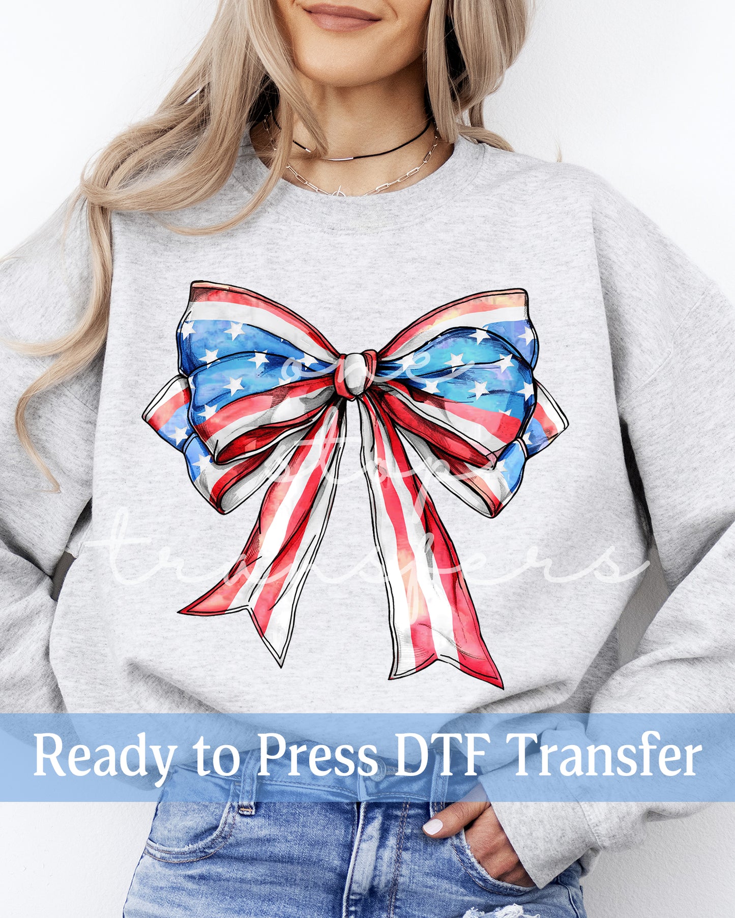Patriotic Coquette Bow - Ready to Press DTF Transfers