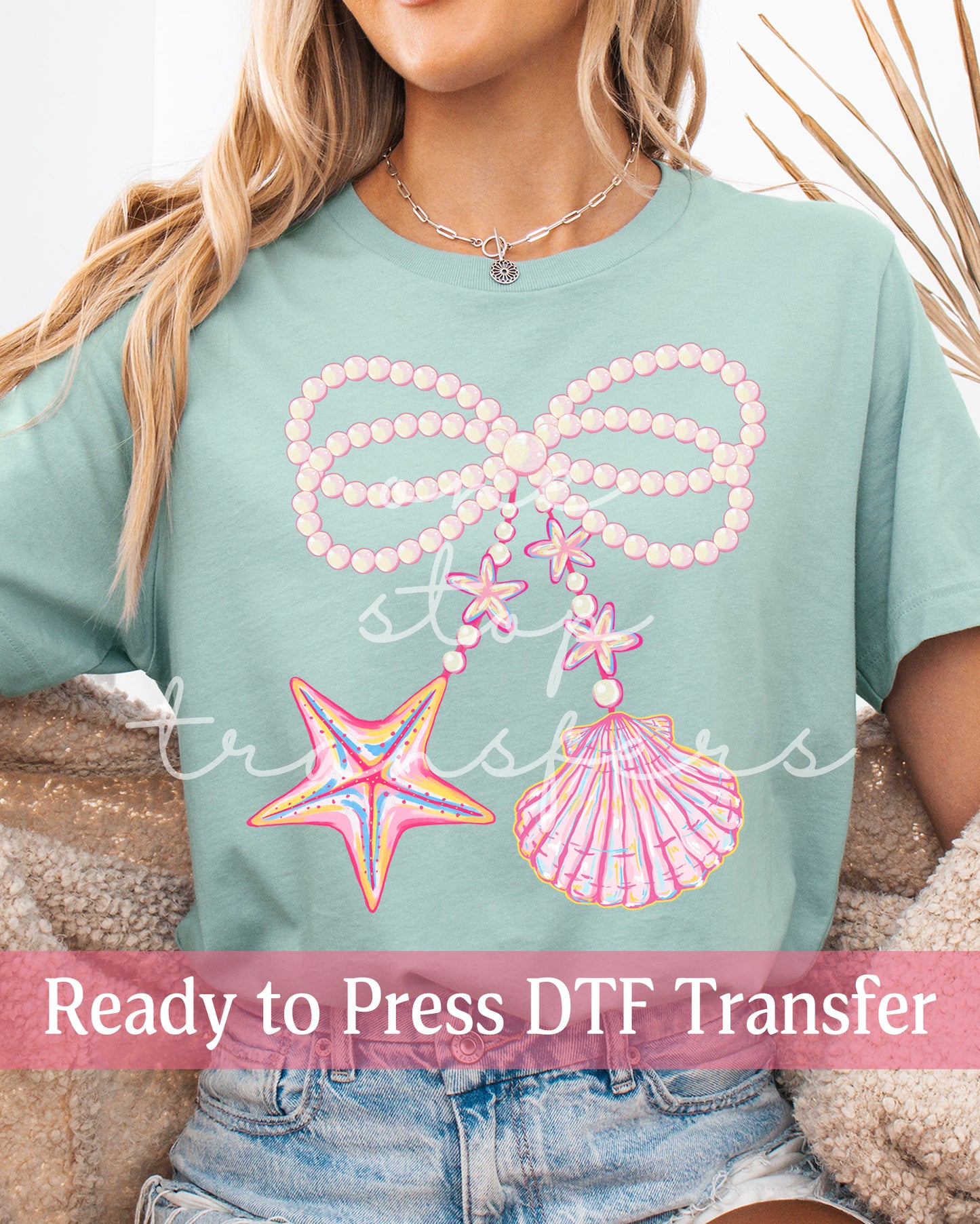 Coquette Pearls and Seashells - Ready to Press DTF Transfers