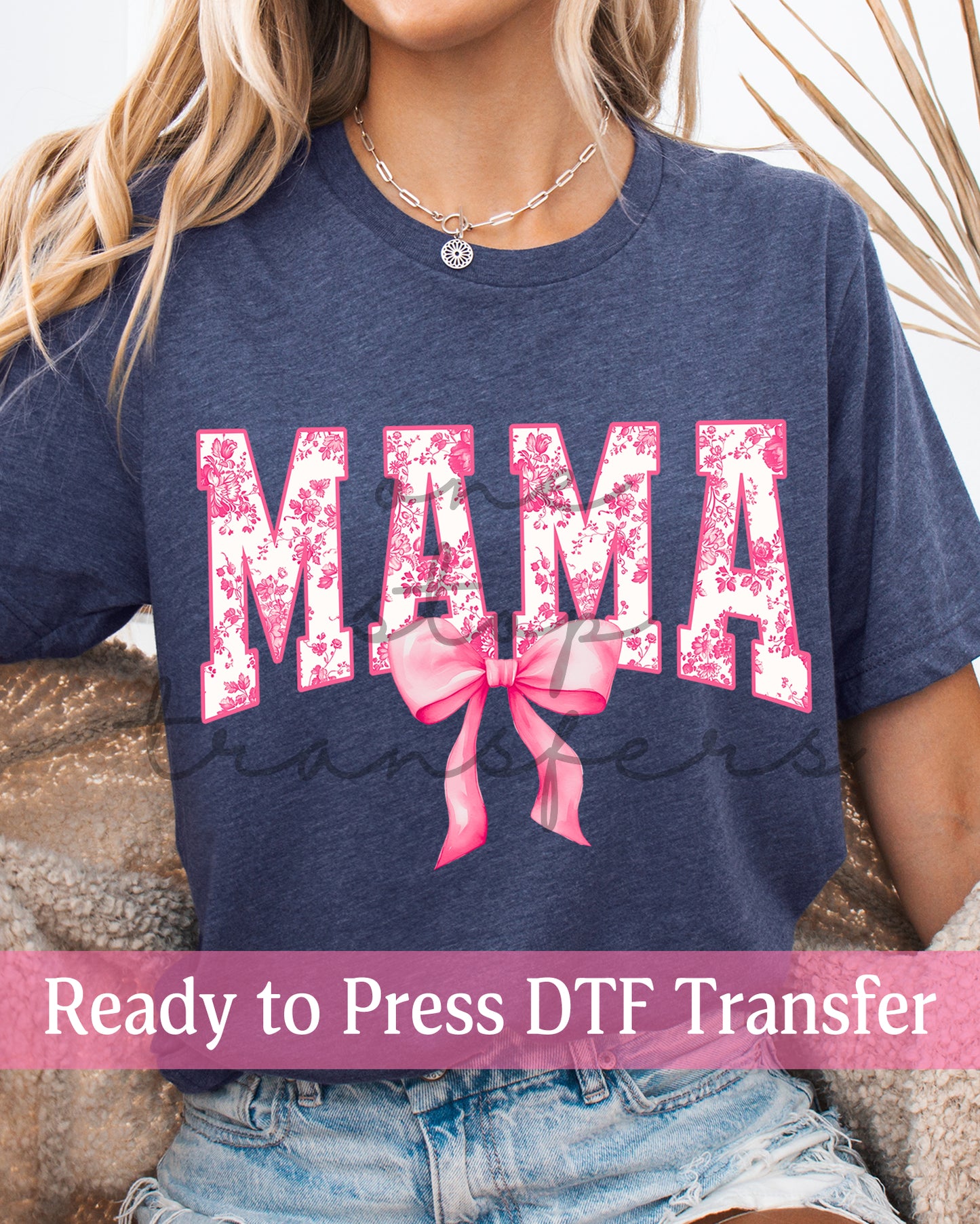 Pink Chinoiserie Coquette MAMA - Ready to Press DTF Transfers