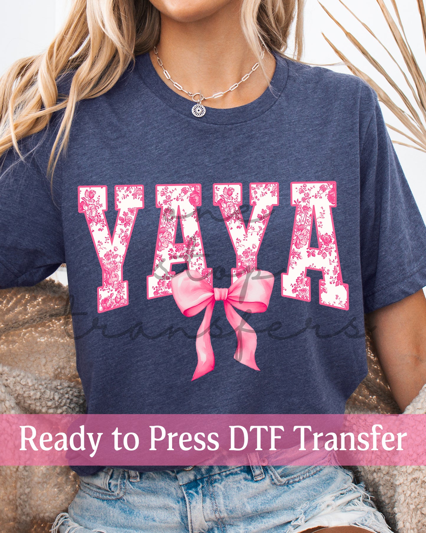 Pink Chinoiserie Coquette Memaw, Nana, Yaya - Ready to Press DTF Transfers