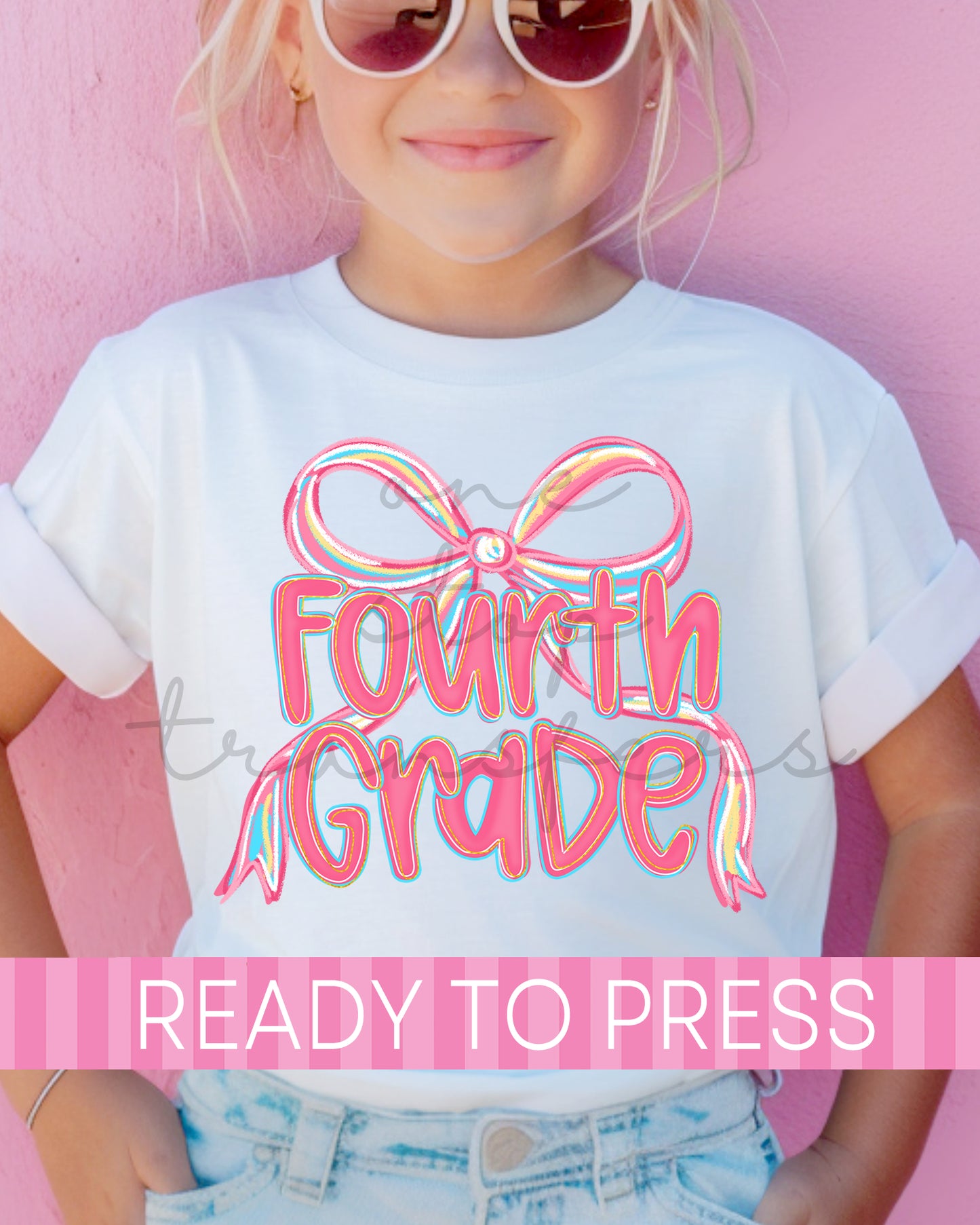Pre-K - 4th Grade Pink Coquette School Grades - Ready to Press DTF Transfers