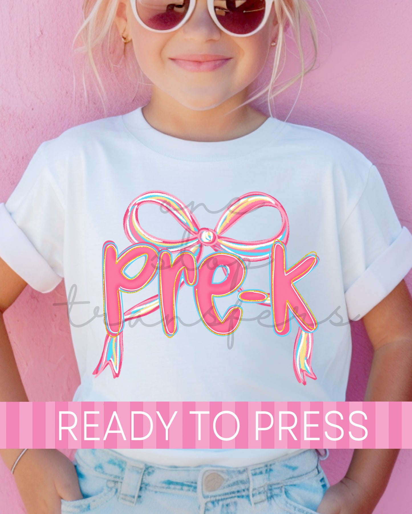 Pre-K - 4th Grade Pink Coquette School Grades - Ready to Press DTF Transfers