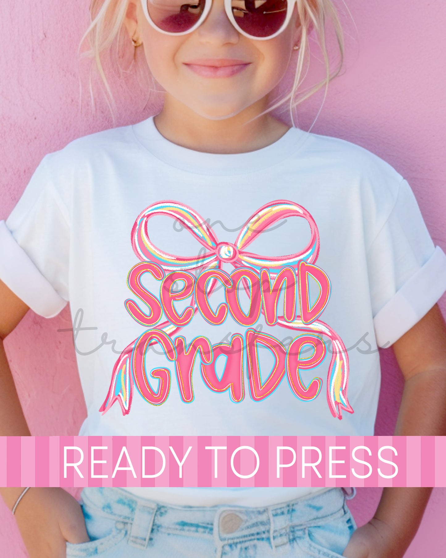 Pre-K - 4th Grade Pink Coquette School Grades - Ready to Press DTF Transfers