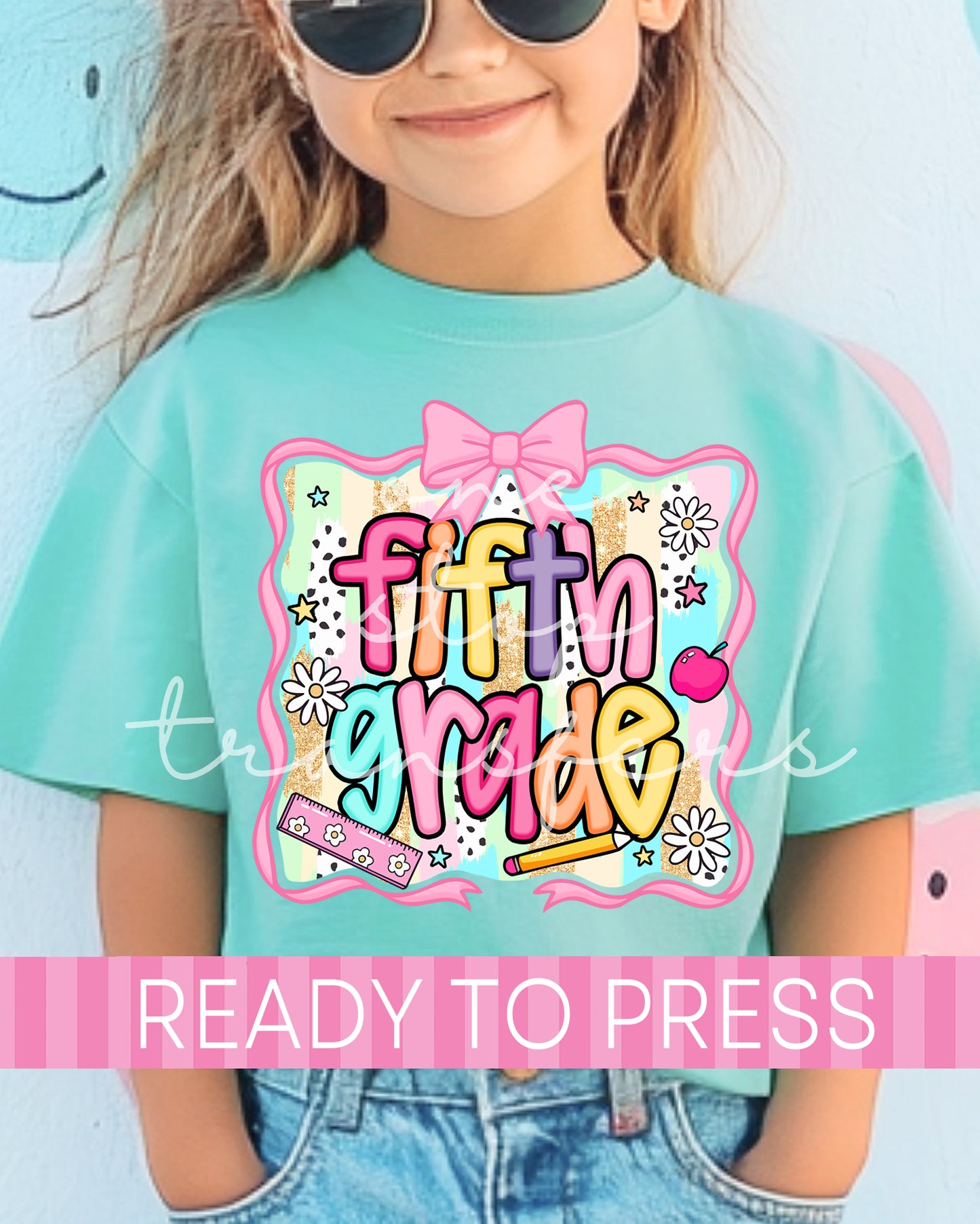 Pre-K - 6th Grade Coquette Box School Grades - Ready to Press DTF Transfers