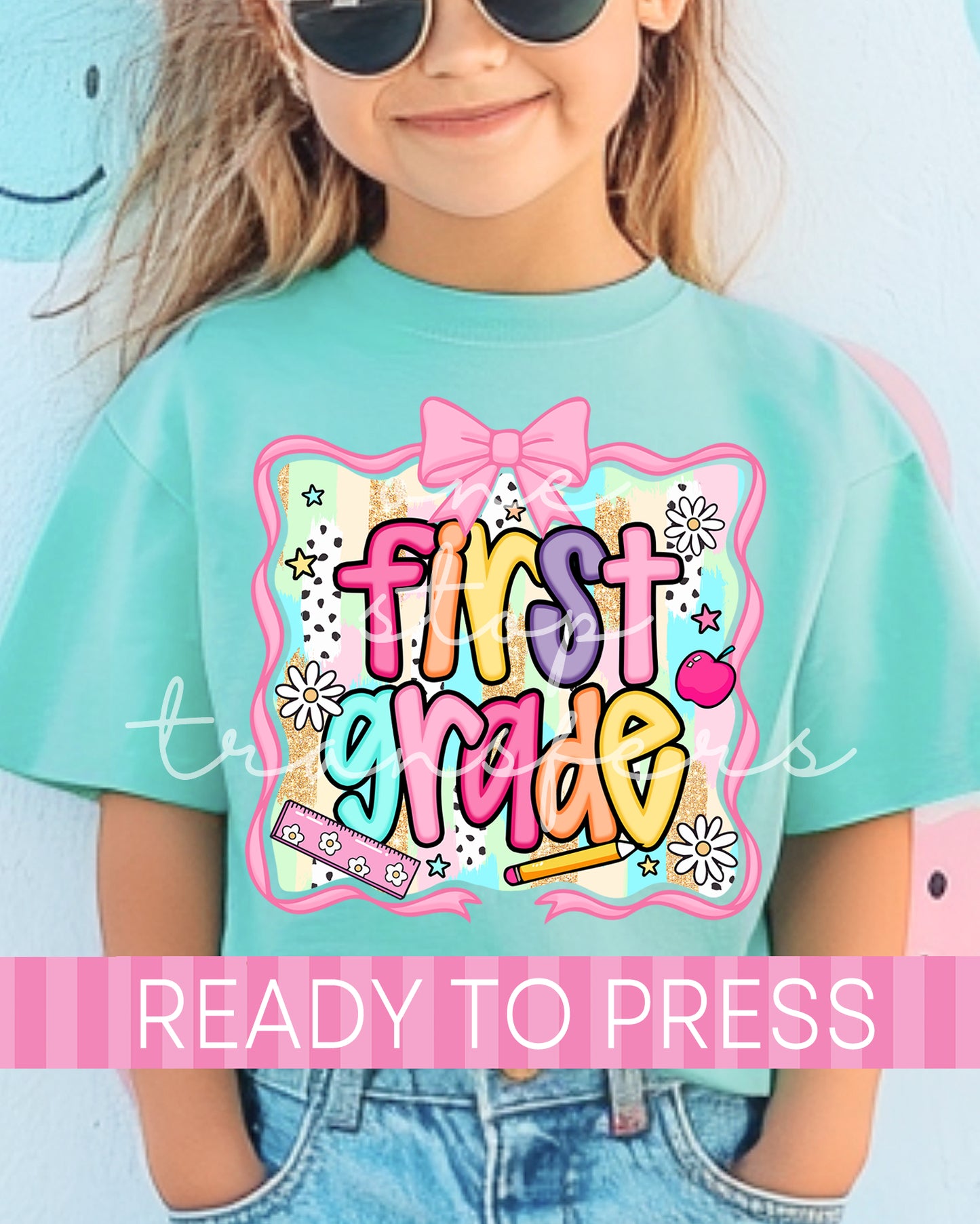 Pre-K - 6th Grade Coquette Box School Grades - Ready to Press DTF Transfers