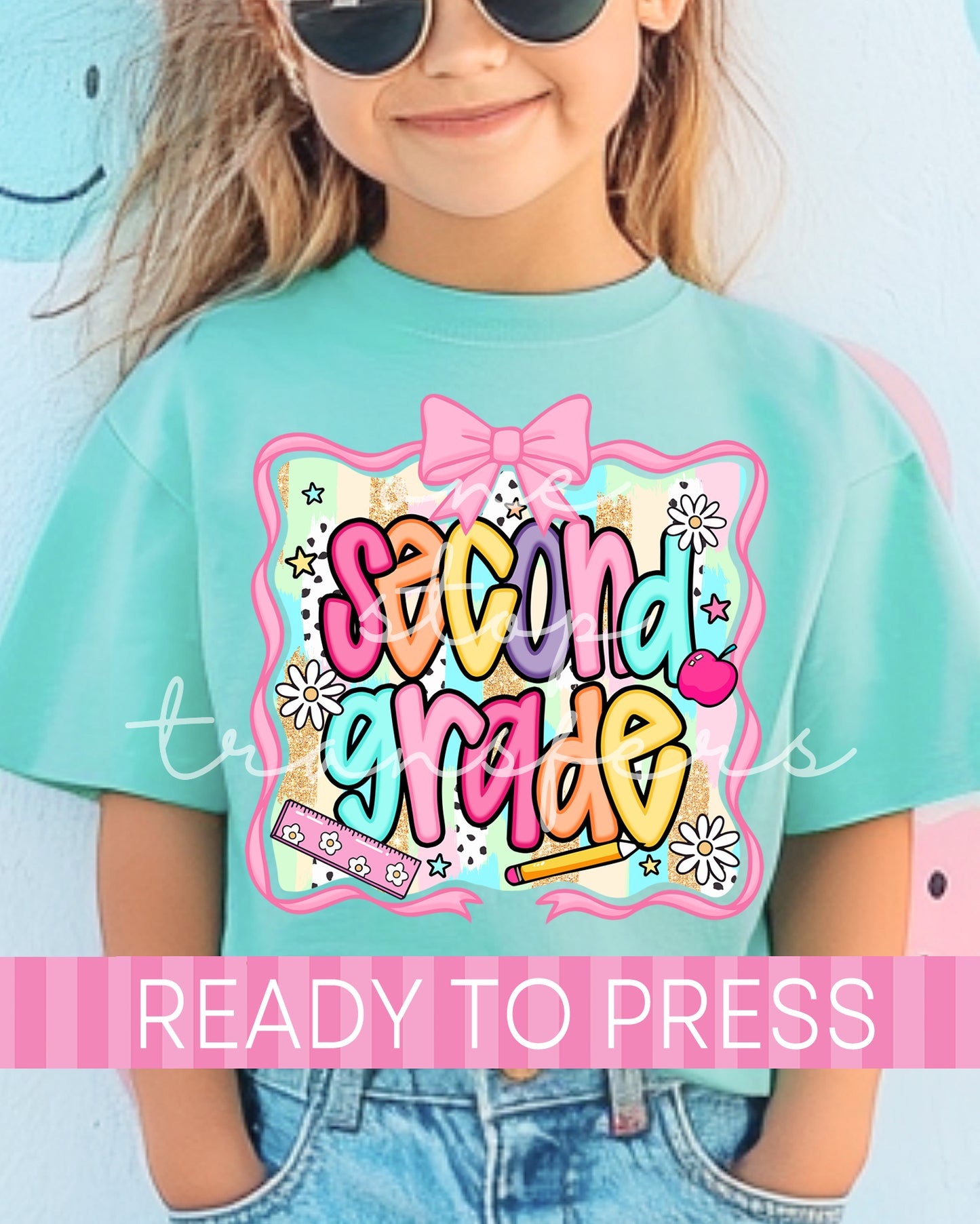 Pre-K - 6th Grade Coquette Box School Grades - Ready to Press DTF Transfers