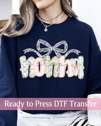 Preppy Floral Lace Coquette Mimi, Gigi, Nonna - Ready to Press DTF Transfers