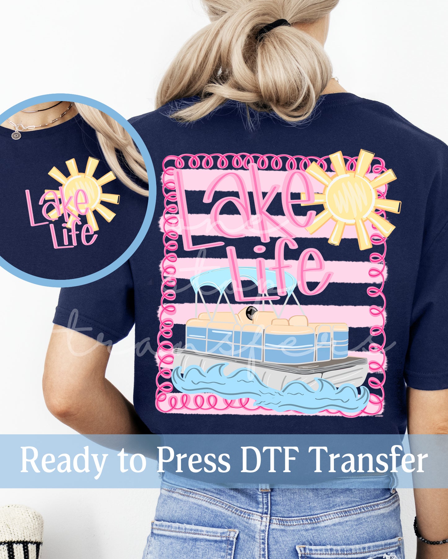 Preppy Lake Life Pontoon - Ready to Press DTF Transfers