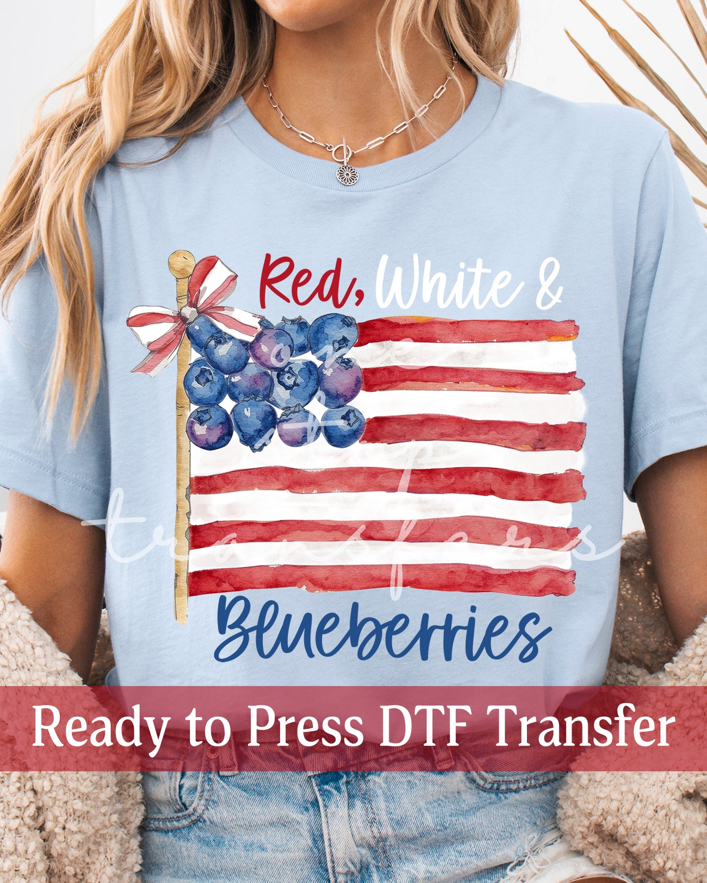 Red White and Blueberries - Ready to Press DTF Transfers