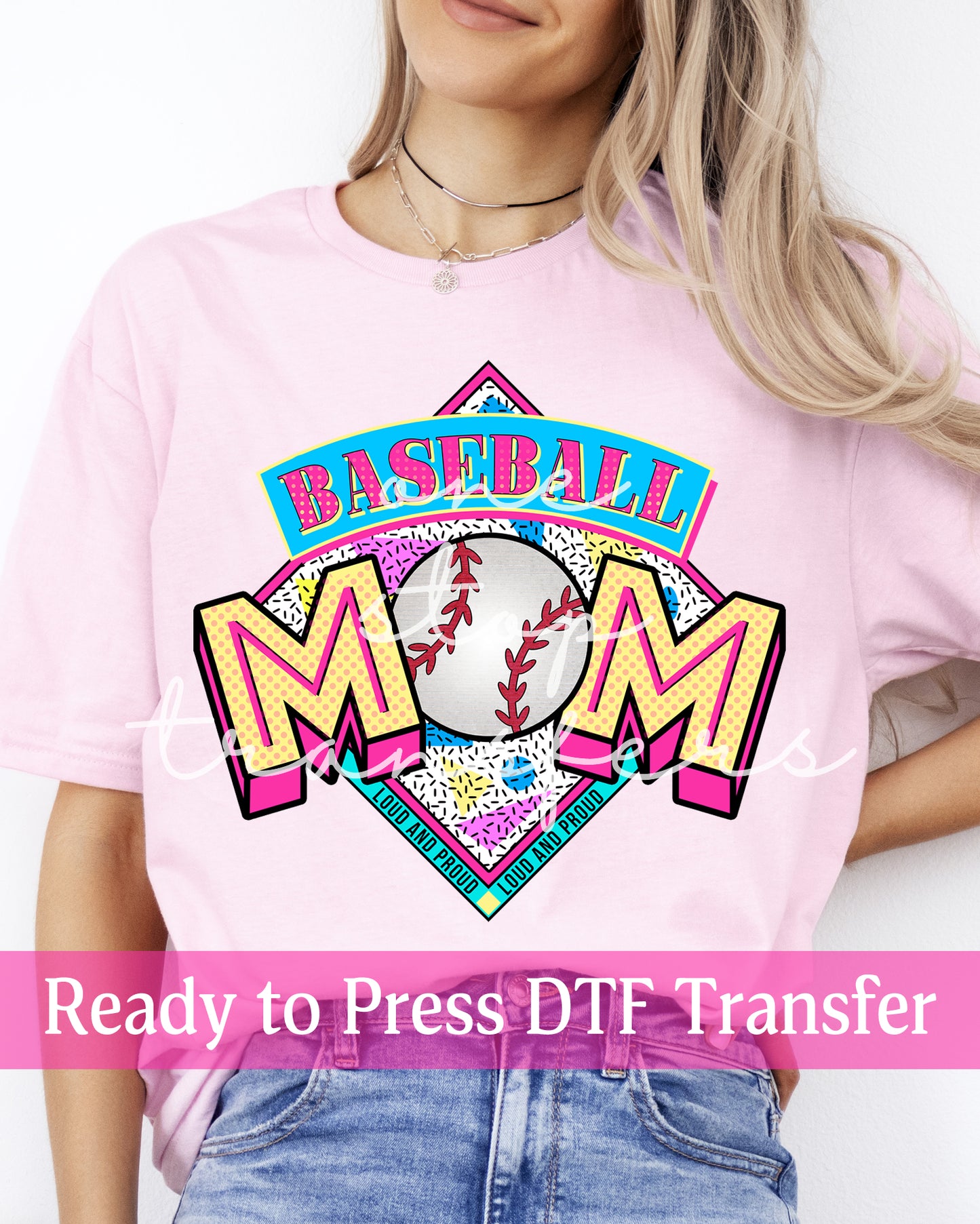 Retro Baseball Mom - Ready to Press DTF Transfers
