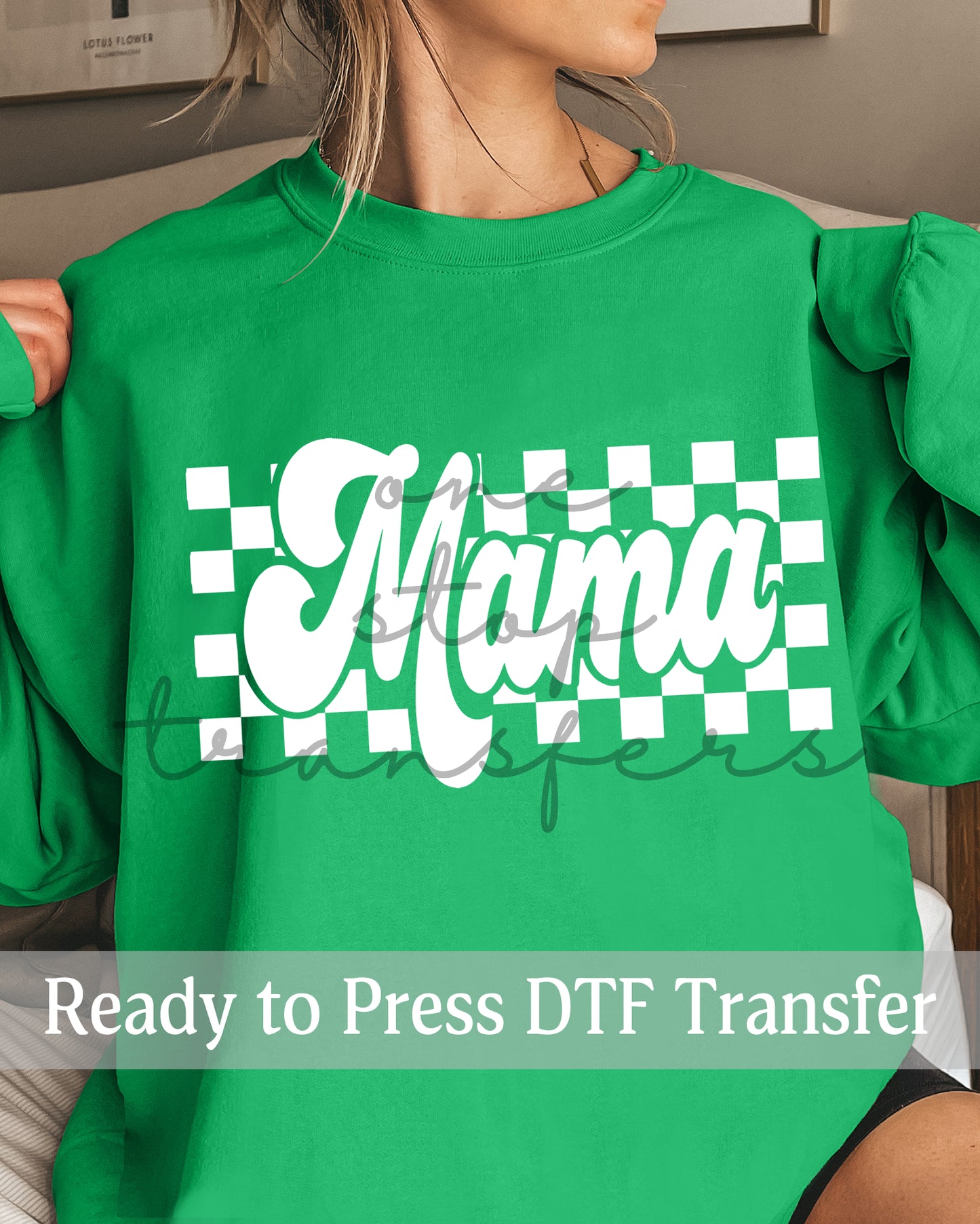 Retro Checker Mama  - Ready to Press DTF Transfers