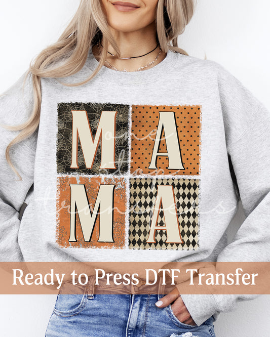 Retro Halloween Mama Squares - Ready to Press DTF Transfers