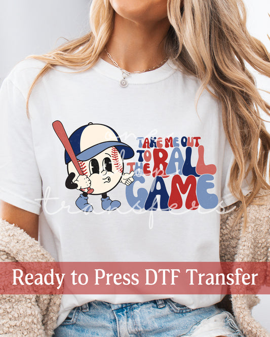 Vintage Take Me Out To The Ball Game - Ready to Press DTF Transfers