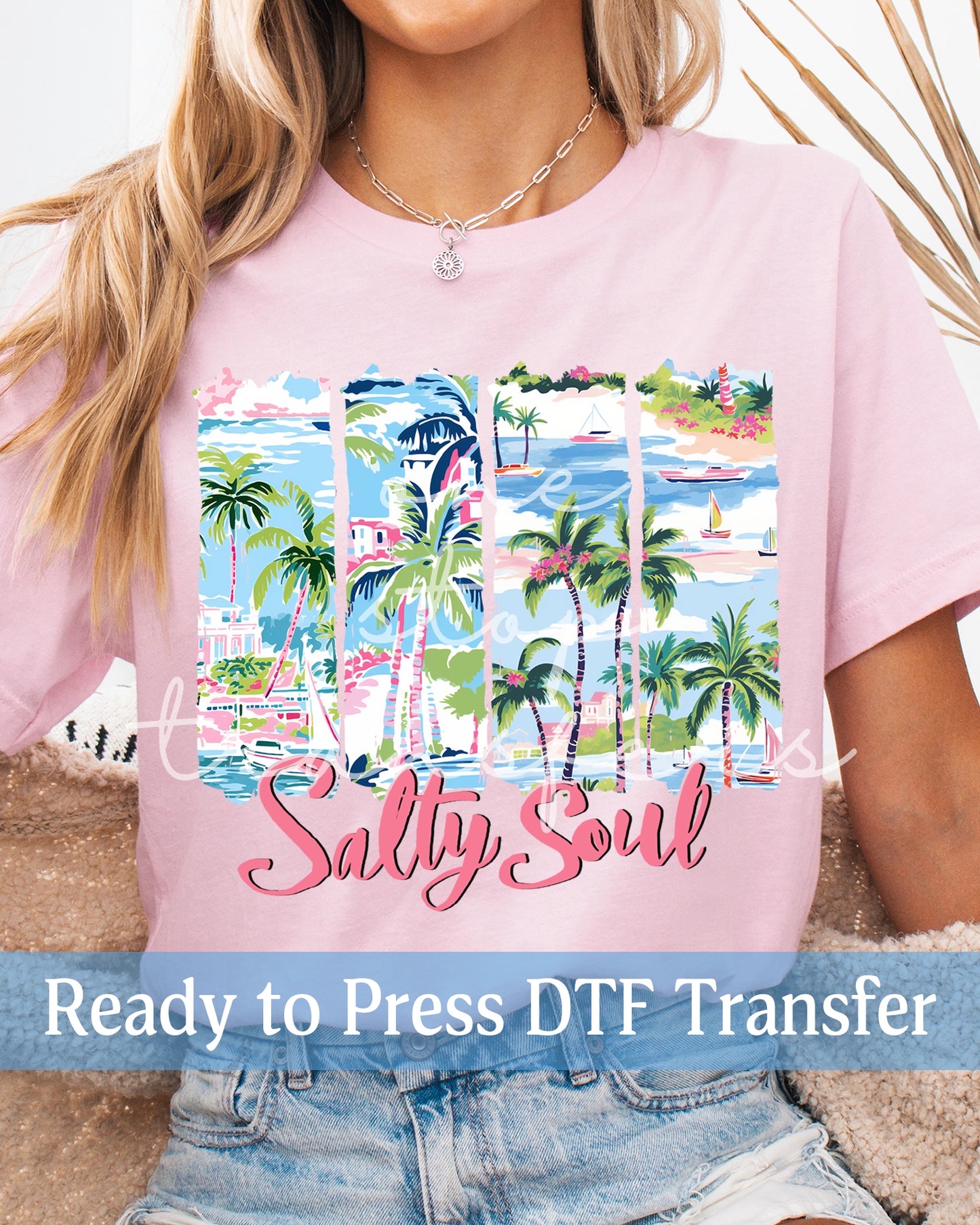 Salty Soul Beach Panels - Ready to Press DTF Transfers