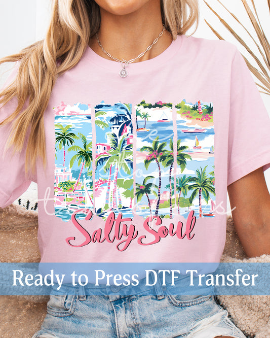 Salty Soul Beach Panels - Ready to Press DTF Transfers