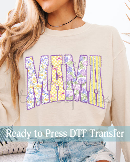 Preppy Spring Shabby Chic MAMA - Ready to Press DTF Transfers