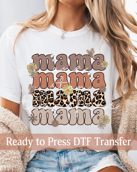 Boho Neutral Stacked Mama - Ready to Press DTF Transfers