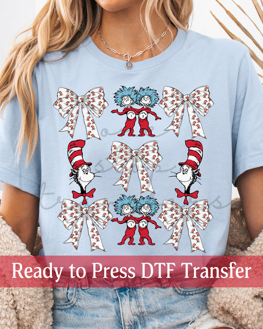 Dr. Read Across America Coquette Collage - Ready to Press DTF Transfers