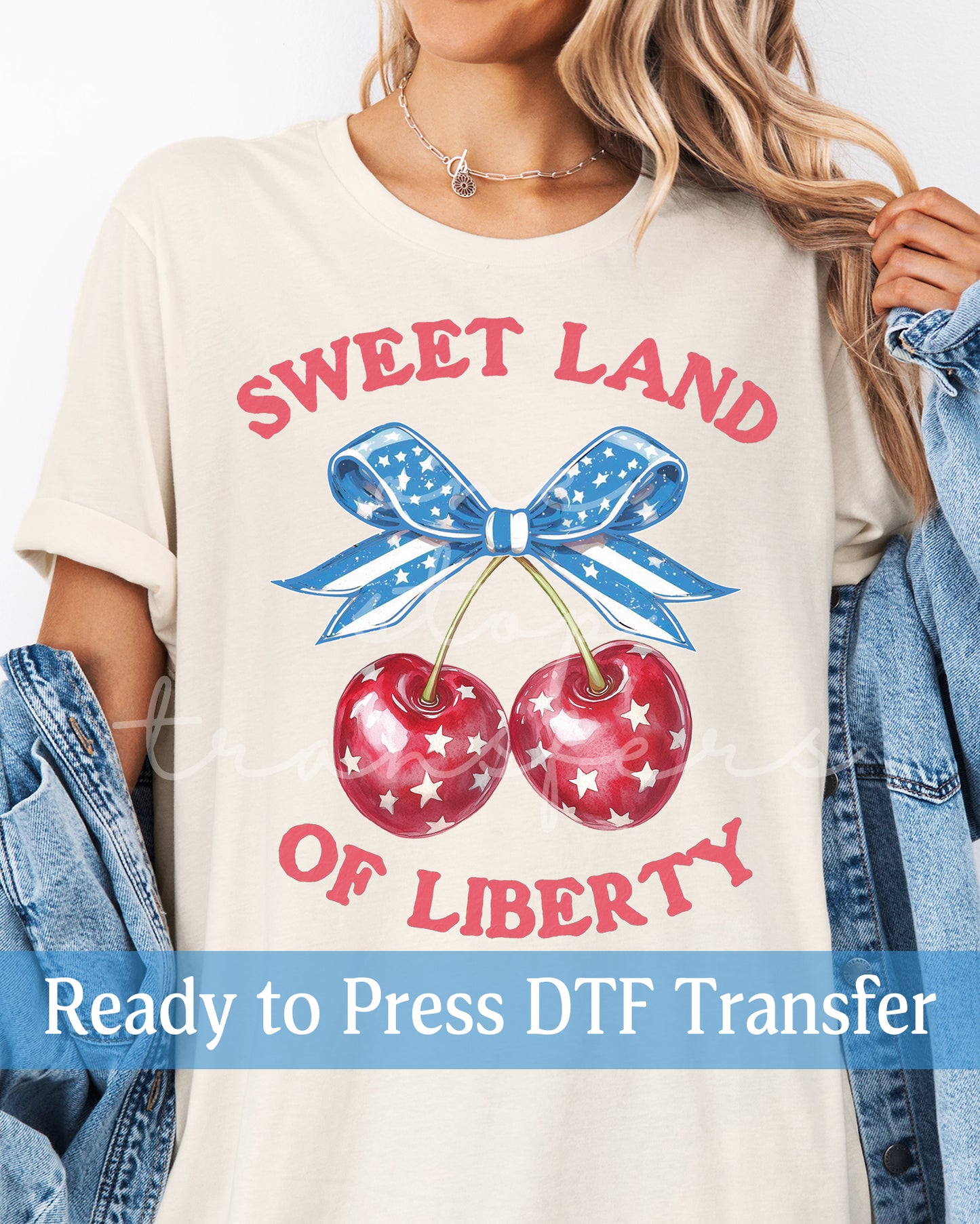 Sweet Land Of Liberty Coquette Cherries - Ready to Press DTF Transfers