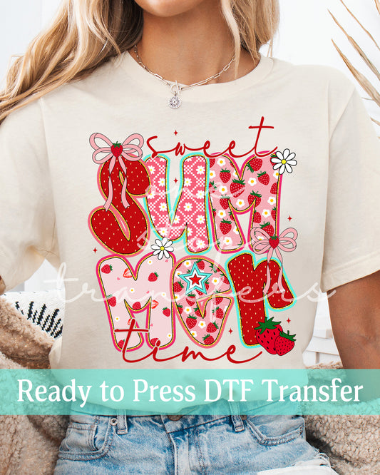 Sweet Summertime Strawberries - Ready to Press DTF Transfers