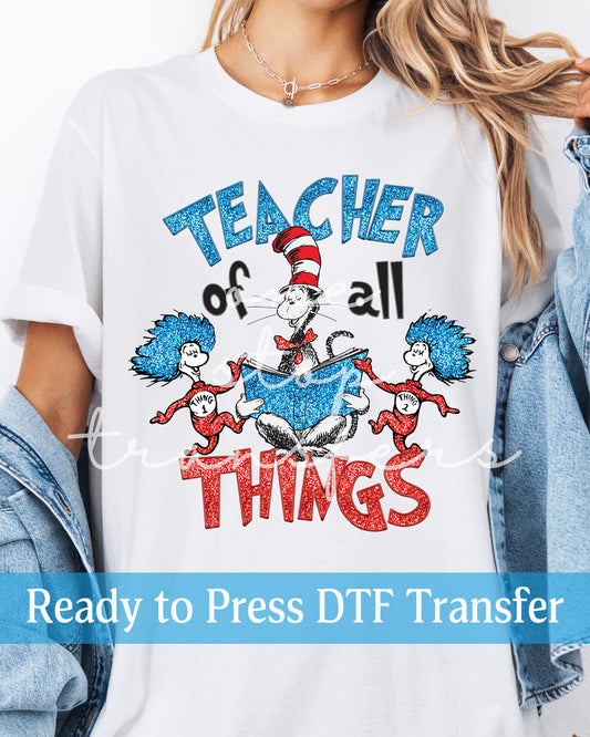 Faux Glitter Dr. Teacher of All Things - Ready to Press DTF Transfers