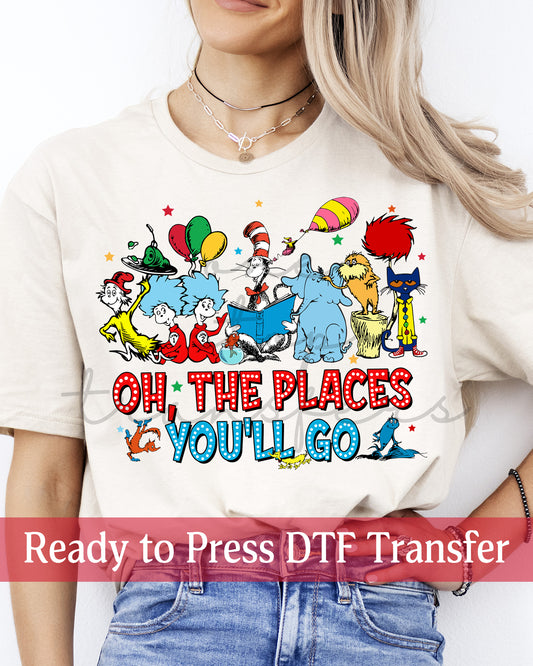 Dr. The Places Book Club - Ready to Press DTF Transfers