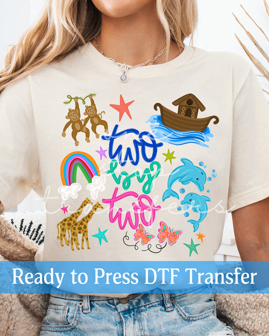 Two By Two Noah's Ark - Ready to Press DTF Transfers
