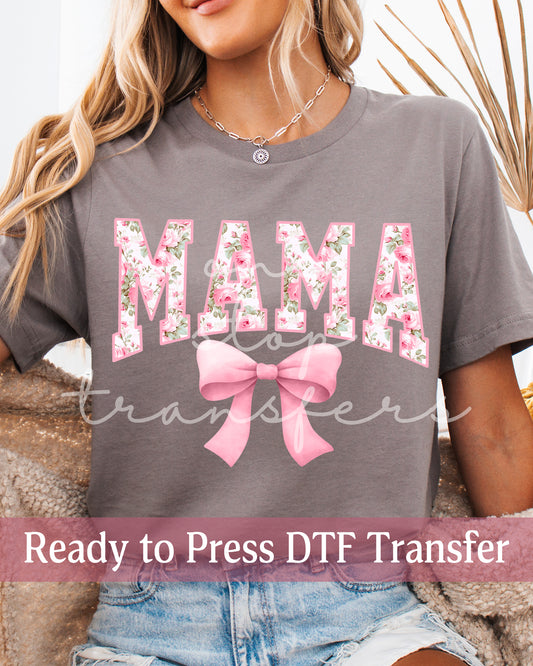 Vintage Pink Roses Coquette Mama - Ready to Press DTF Transfers