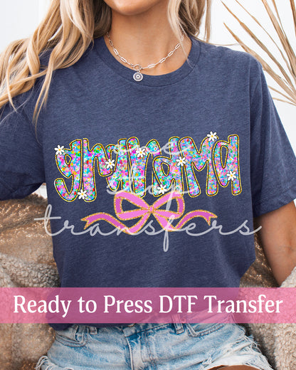 Watercolor Floral Coquette Mama, Grandma - Ready to Press DTF Transfers